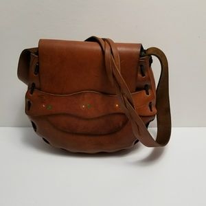 Brown good quality leather bag.